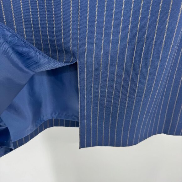 Pendleton Womens Wool Navy Blue Pinstripe Skirt Size 14 Made In USA - Picture 11 of 12